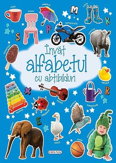 Coperta cărții Învăț alfabetul cu abțibilduri
