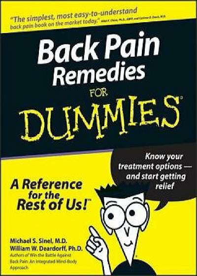 Back Pain Remedies for Dummies, Paperback/Michael S. Sinel