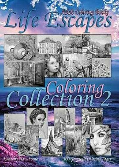 Adult Coloring Books Life Escapes Coloring Collection 2: Life Escapes 2nd Annual Huge Variety Grayscale Coloring Book with 100 Pages. Big value...big/Kimberly Hawthorne