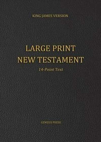 Large Print New Testament, 14-Point Text, Black Cover, KJV, Paperback/Genesis Press