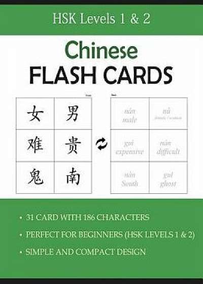 Chinese Flash Cards Hsk Levels 1 & 2 Elementary Level: For Beginners (Kids and Adults), Practice Chinese Characters, Paperback/Xiongmao Publishing
