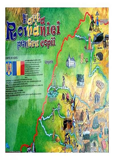 Harta României pentru copii
