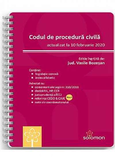 Codul de procedura civila Act. 10 Februarie 2020