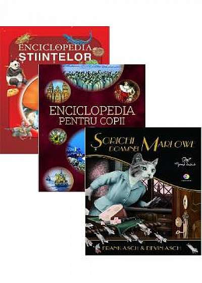 Pachet Enciclopedia pentru copii + Enciclopedia stiintelor + Soriceii doamnei Marlowe