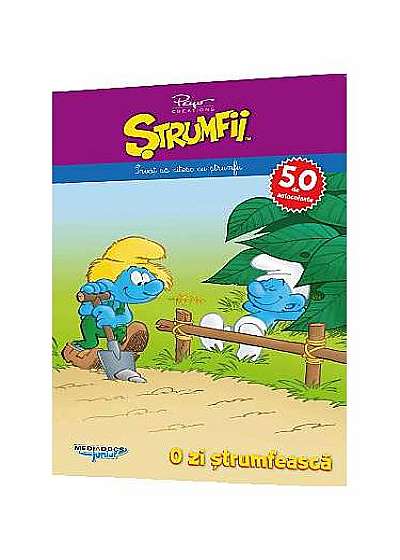 Coperta cărții Ştrumfii. O zi ştrumfească