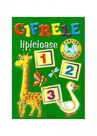 Coperta cărții Cifrele lipicioase. Conține 90 de autocolante