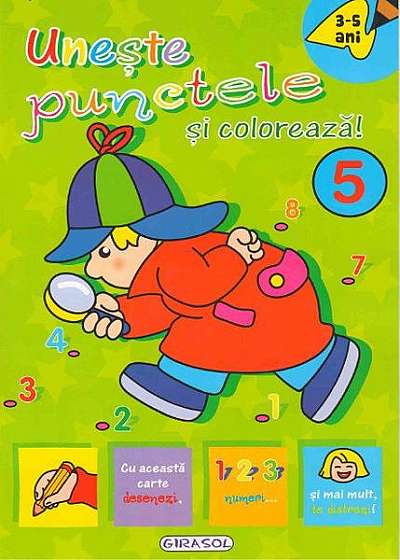 Unește punctele și colorează! Nr.5 (3-5 ani)