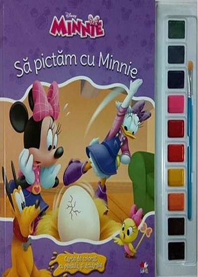 Disney. Minnie. Să pictăm cu Minnie. Carte de colorat cu pensulă și acuarele