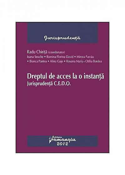 Coperta cărții Dreptul de acces la o instanţă. Jurisprudenţa C.E.D.O.