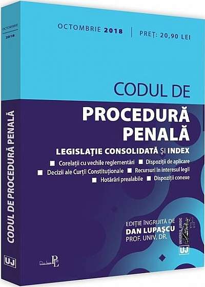 Codul de procedură penală (octombrie 2018)