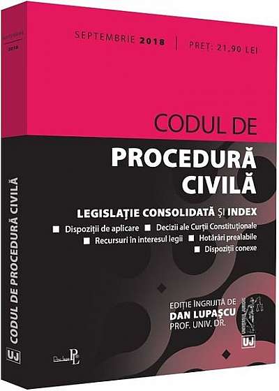 Codul de procedură civilă (septembrie 2018)