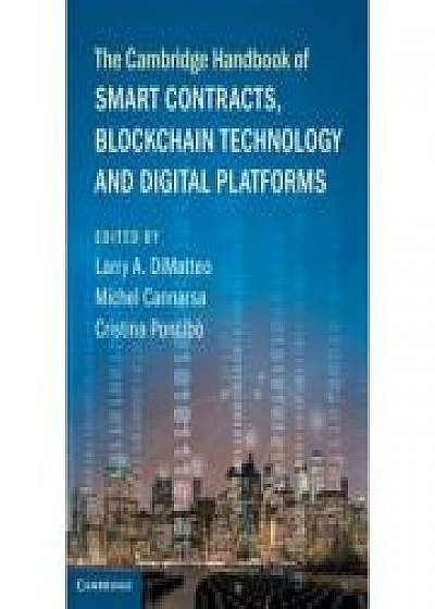 Coperta cărții The Cambridge Handbook of Smart Contracts, Blockchain Technology and Digital Platforms, Michel Cannarsa, Cristina Poncibo