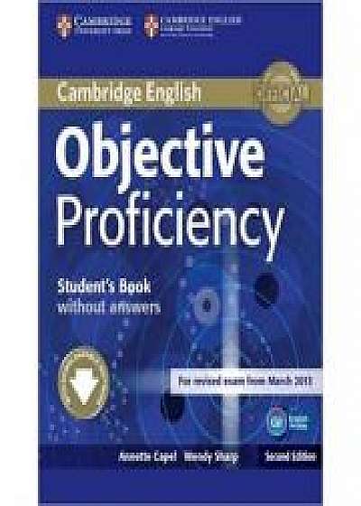 Objective Proficiency Student's Book without Answers with Downloadable Software, Wendy Sharp