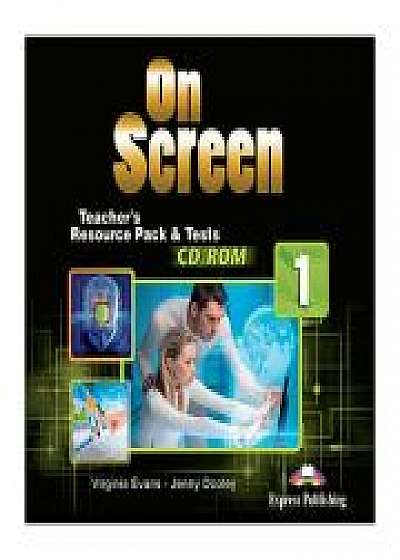 Coperta cărții Curs limba engleza On Screen 1 Material aditional pentru Profesor si Teste CD, Virginia Evans