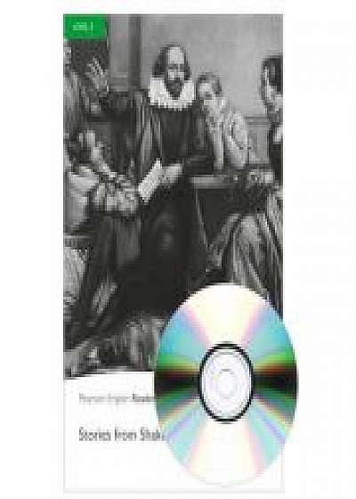 Coperta cărții English Readers Level 3. Stories from Shakespeare Book + CD