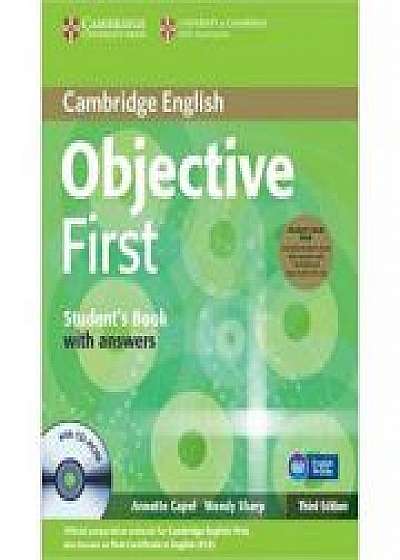Objective First Student's Book Pack (Student's Book with Answers with CD-ROM and Class Audio CDs (2)), Wendy Sharp