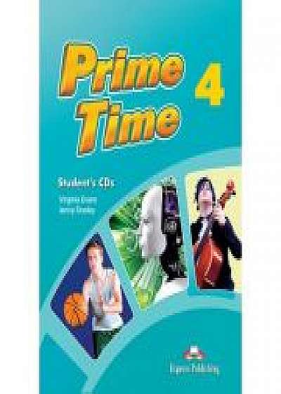 Coperta cărții Curs limba engleza Prime Time 4 Audio Set 4 CD, Jenny Dooley de Virginia Evans