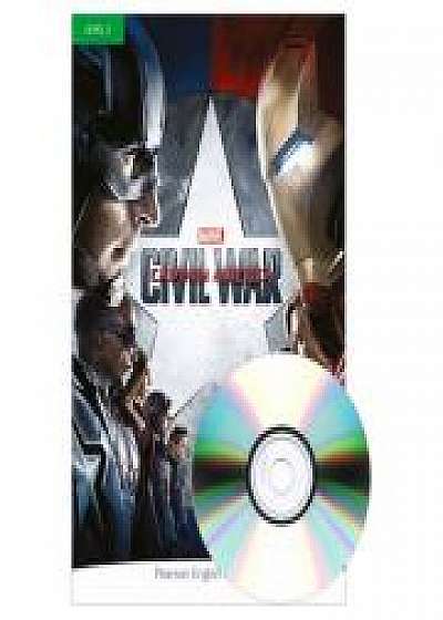 English Readers Level 3. Marvel Captain America. Civil War Book + CD - Coleen Degnan Veness