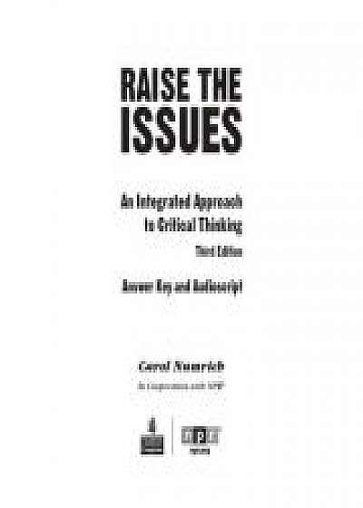 Coperta cărții Raise the Issues. An Integrated Approach to Critical Thinking, Answer Key