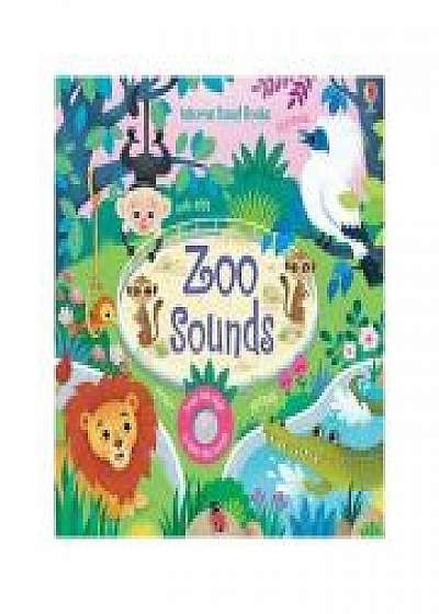 Coperta cărții Zoo Sounds (Carti Usborne Sounds) de Sam Taplin