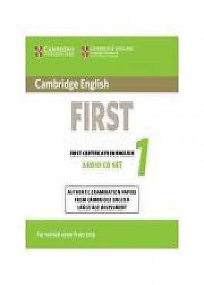 Coperta cărții Cambridge English First 1 for Revised Exam from 2015 Audio CDs (2): Authentic Examination Papers from Cambridge English Language Assessment