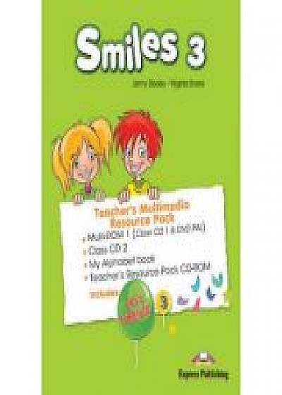 Coperta cărții Curs Limba Engleza Smiles 3 Material aditional pentru profesor Pachet Multimedia, Virginia Evans