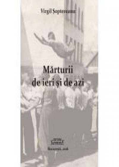 Coperta cărții Marturii de ieri si de azi