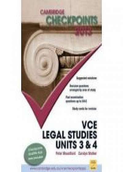 Coperta cărții Cambridge Checkpoints VCE Legal Studies Units 3 and 4 2013, Carolyn Walker
