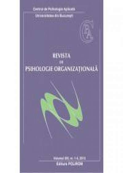 Revista de psihologie organizationala, volumul XIII, nr. 1-4/2013
