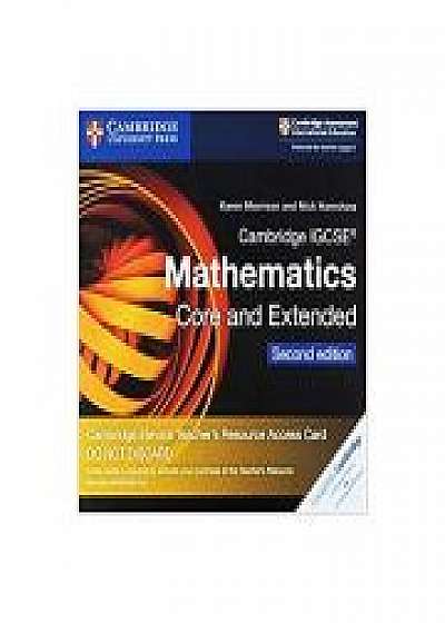 Cambridge IGCSE® Mathematics Core and Extended Cambridge Elevate Teacher's Resource Access Card, Nick Hamshaw