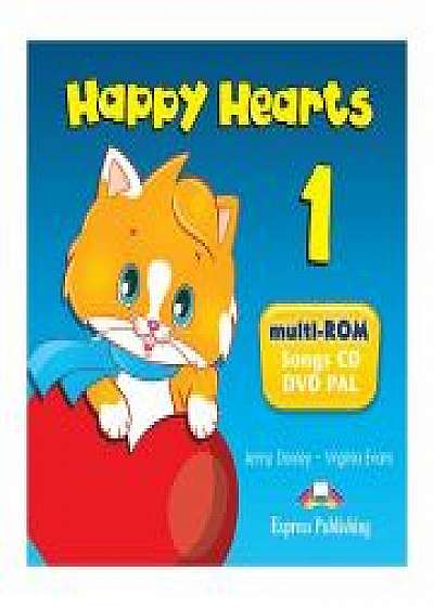 Curs limba engleza Happy Hearts 1 Multi-ROM, Virginia Evans