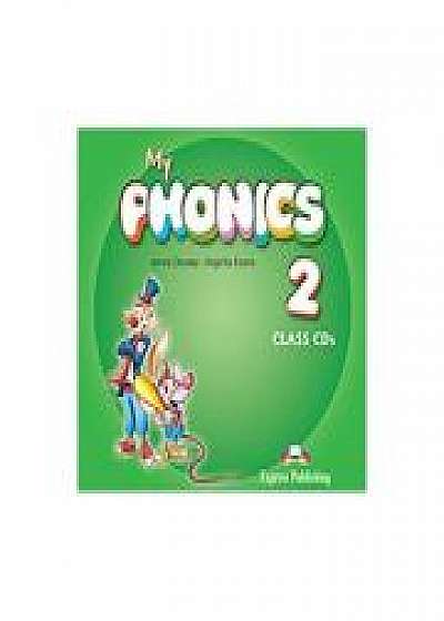 Coperta cărții Curs Limba Engleza My Phonics 2 Audio la manual Set 2 CD, Virginia Evans