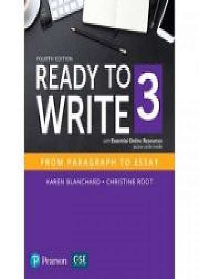 Coperta cărții Ready to Write 3 with Essential Online Resources