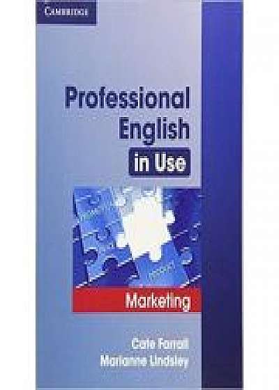 Professional English in Use Marketing with Answers, Marianne Lindsley