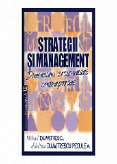 Strategii si management. Dimensiuni socio-umane contemporane, Adelina Dumitrescu Peculea
