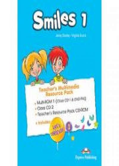 Coperta cărții Curs Limba Engleza Smiles 1 Material aditional pentru profesor Pachet Multimedia, Virginia Evans