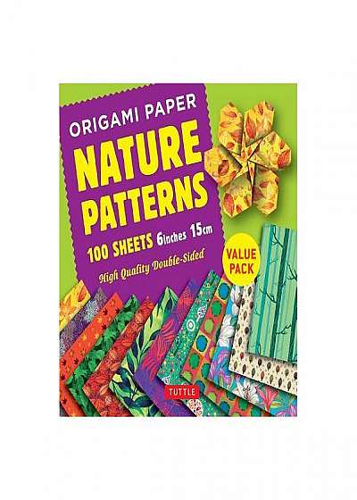 Origami Paper 100 Sheets Nature Patterns 6" (15 CM): Tuttle Origami Paper: High-Quality Origami Sheets Printed with 12 Different Designs: Instructions