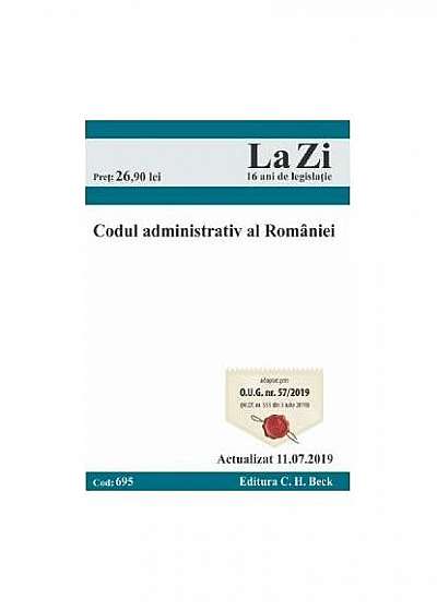 Codul administrativ al României Act. 11. 07. 2019