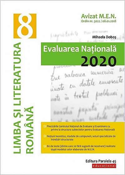 Limba şi literatura română. Evaluarea Naţională 2020. Clasa a VIII-a