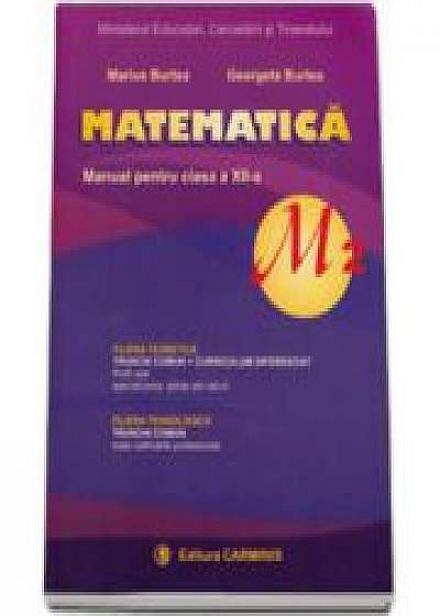 Manual de matematica, pentru clasa a XII-a, Profil M2 (Marius Burtea si Georgeta Burtea)