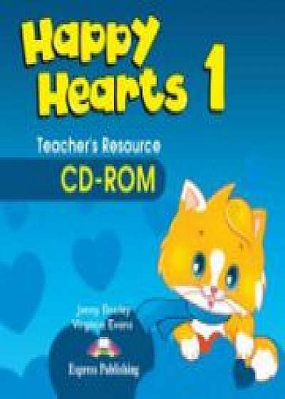 Coperta cărții Happy Hearts 1, Teachers CD-ROM. Curs de limba engleza pentru prescolari - Jenny Dooley, Virginia Evans