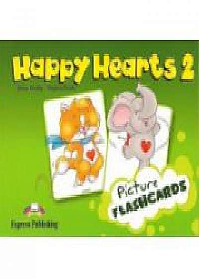 Coperta cărții Happy Hearts 2, Picture Flashcards (Curs de limba engleza pentru prescolari ) de Jenny Dooley