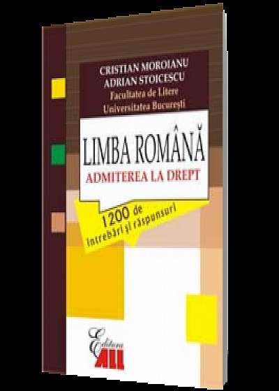 Limba română. Admiterea la drept