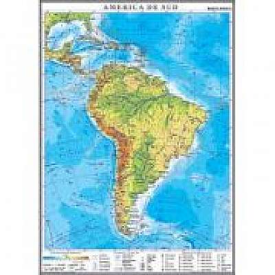 America de Sud. Harta fizica 1000x1400 mm (GHC13F)