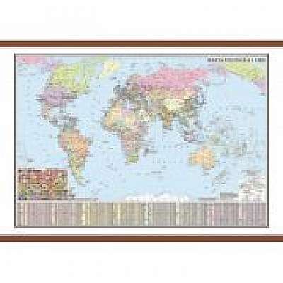 Harta politica a lumii cu sipci 1000x700 mm (GHL4P-INT)