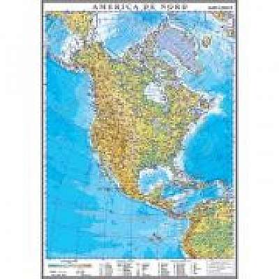 America de Nord. Harta fizica 1000x1400 mm (GHC10F)