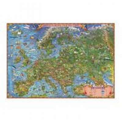 Harta Europei pentru copii 700x500mm, fara sipci (GHECP70-L)