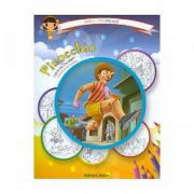 Pinocchio: carte de colorat + poveste. Carla coloreaza