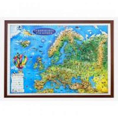 Europakarte fur kinder, Reliefkarte 3D-Format, 604x470mm (3DGHECP60-DE)