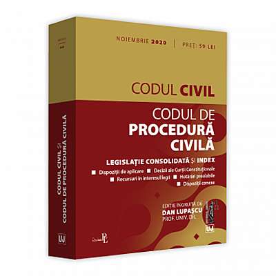 Codul civil si Codul de procedura civila: noiembrie 2020
